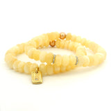 Necklaces Better Yellow Jade And Diamond Beaded Bracelet