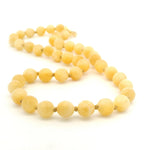 Necklaces Butter Yellow Honey Jade Beaded Necklace