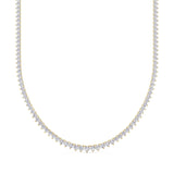 Necklaces Copy of 14K & 14K & 18K Gold and Diamond Tennis Necklace Graduated 3-Prong Setting, Lab Grown, 20 cts