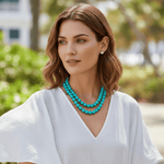 Necklaces Double-Strand Beaded Sleeping Beauty Turquoise Necklace