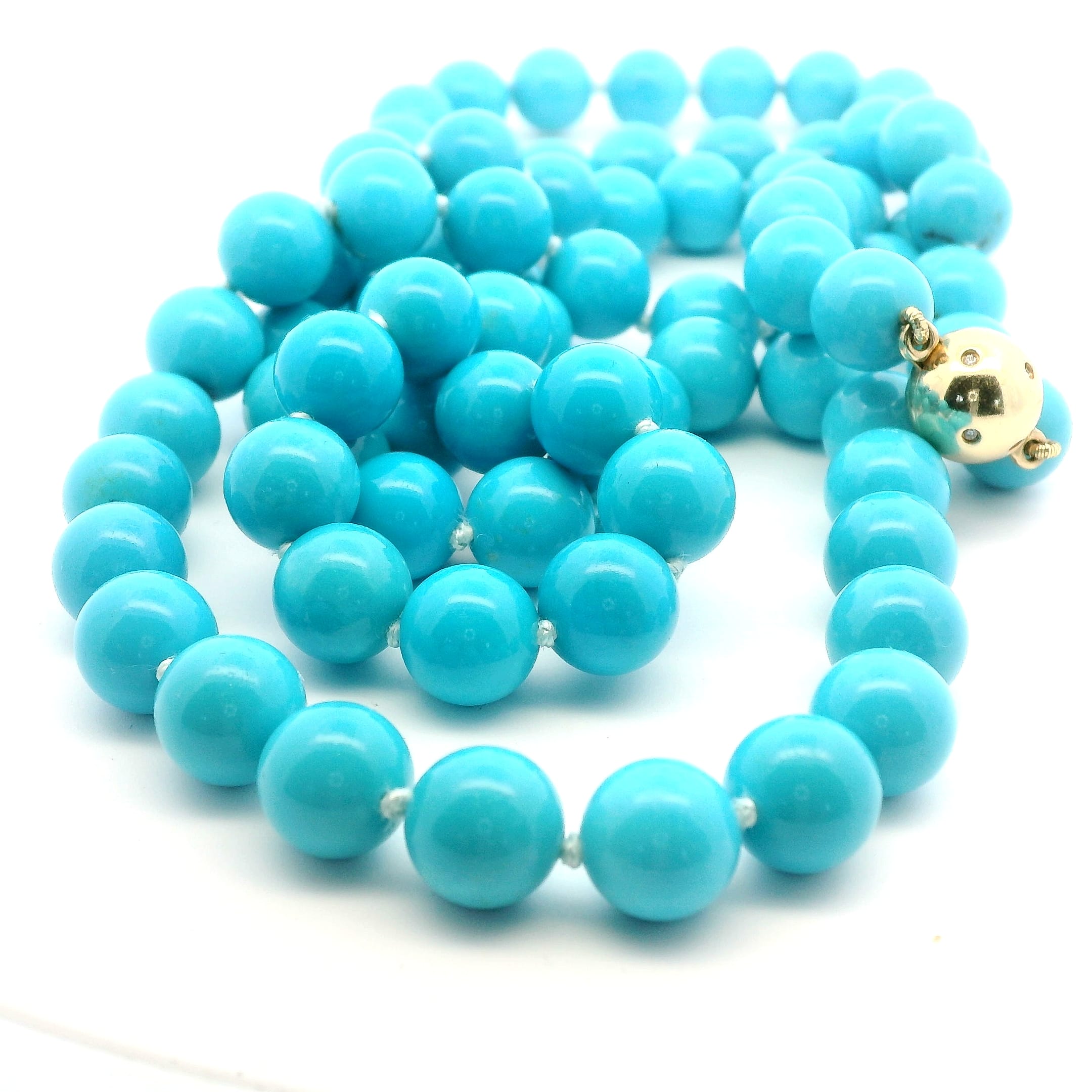 Necklaces Double-Strand Beaded Sleeping Beauty Turquoise Necklace