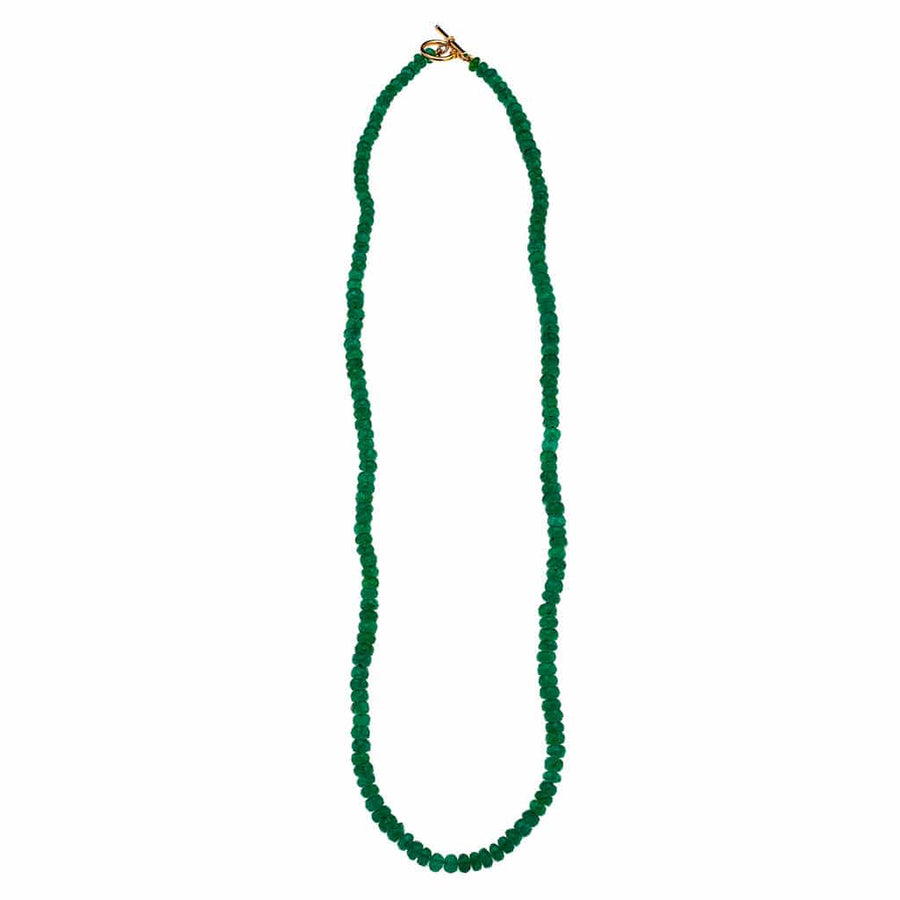 Necklaces Emerald Beads & 14K w/ Toggle Clasp