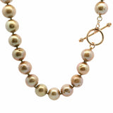 Necklaces Golden Bronze Pearl Strand Necklace, 12-13 mm