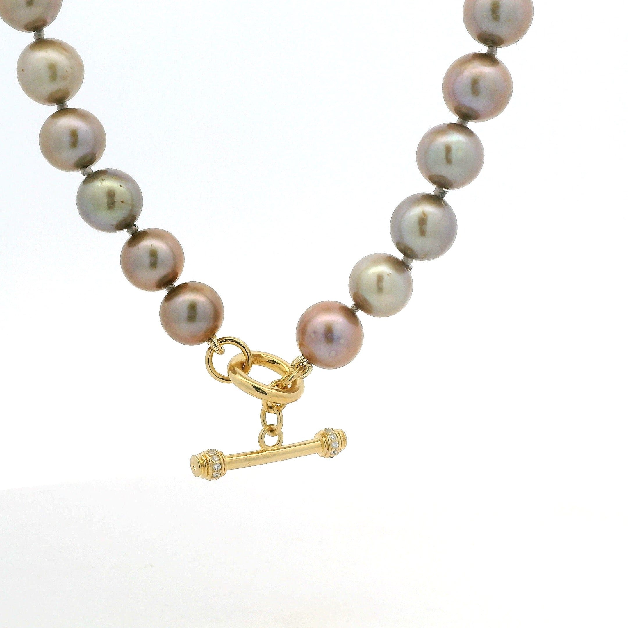 Necklaces Golden Bronze Pearl Strand Necklace
