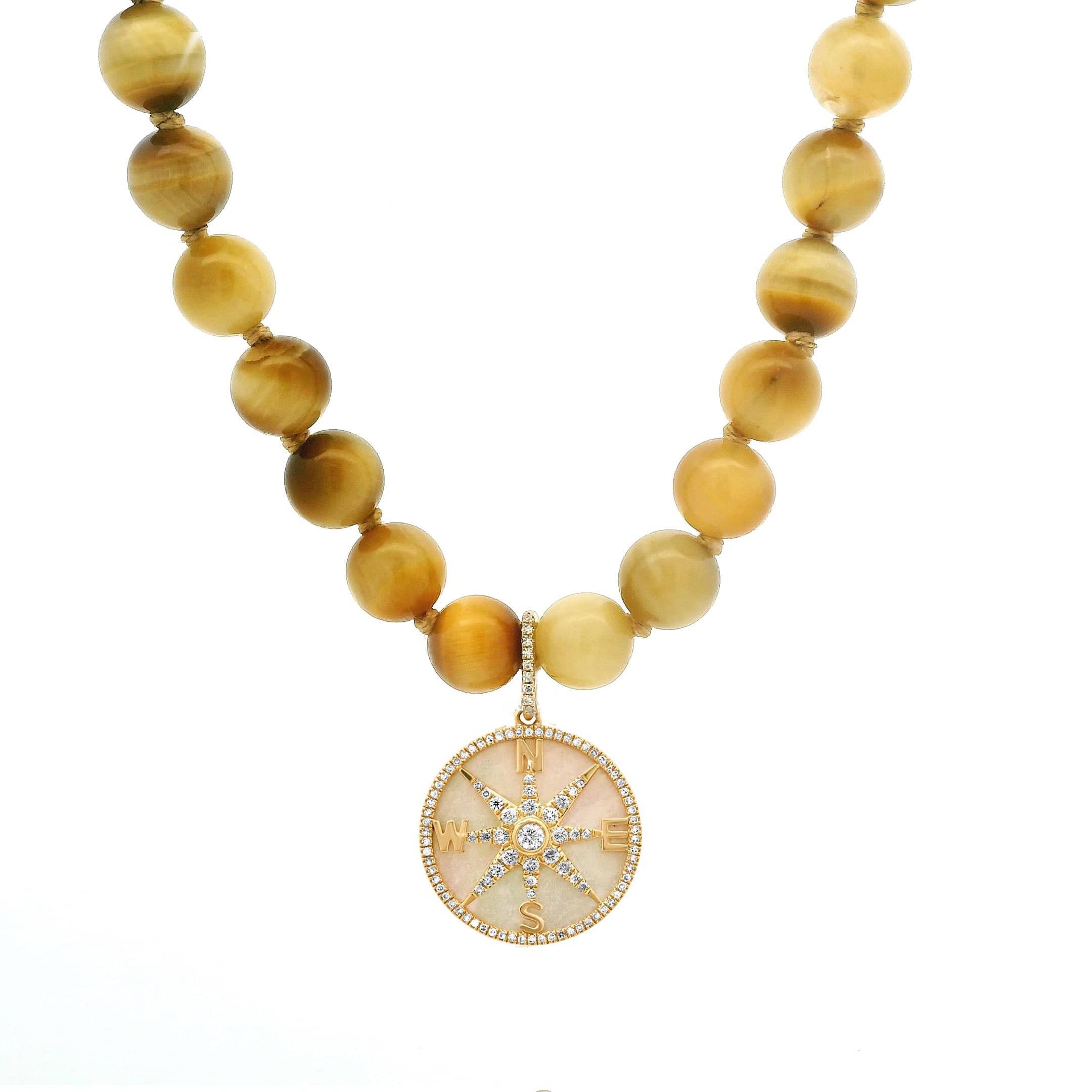 Necklaces Golden Tigers Eye Beaded Necklace