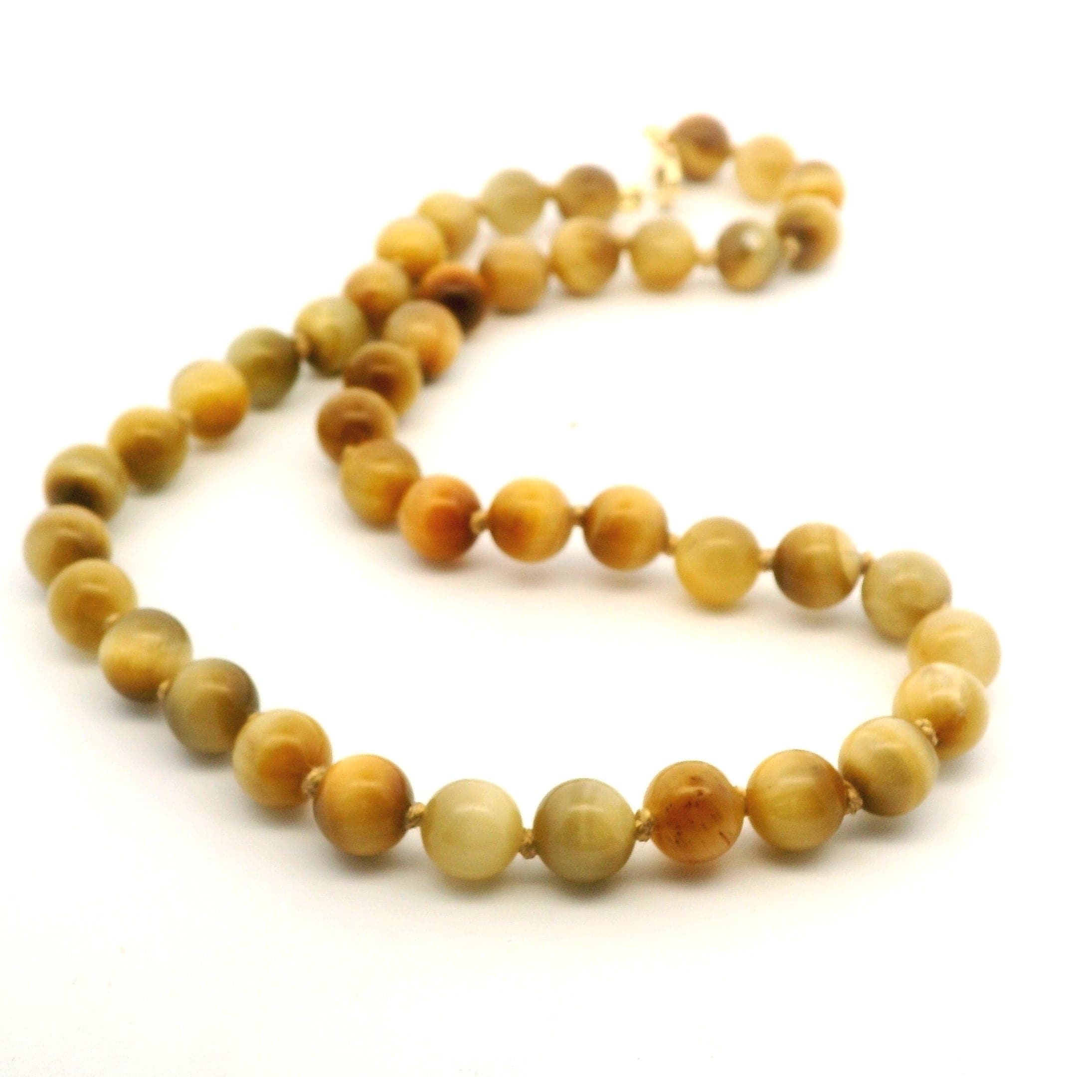 Necklaces Golden Tigers Eye Beaded Necklace