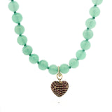 Necklaces Green Jade Beaded Necklace