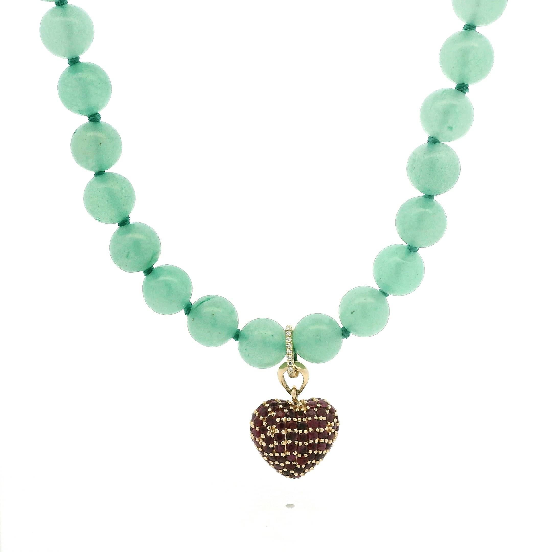 Necklaces Green Jade Beaded Necklace