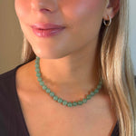 Necklaces Green Jade Beaded Necklace