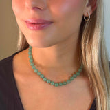 Necklaces Green Jade Beaded Necklace