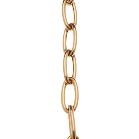 Necklaces Large 14K Gold Elongated Round Link Necklace