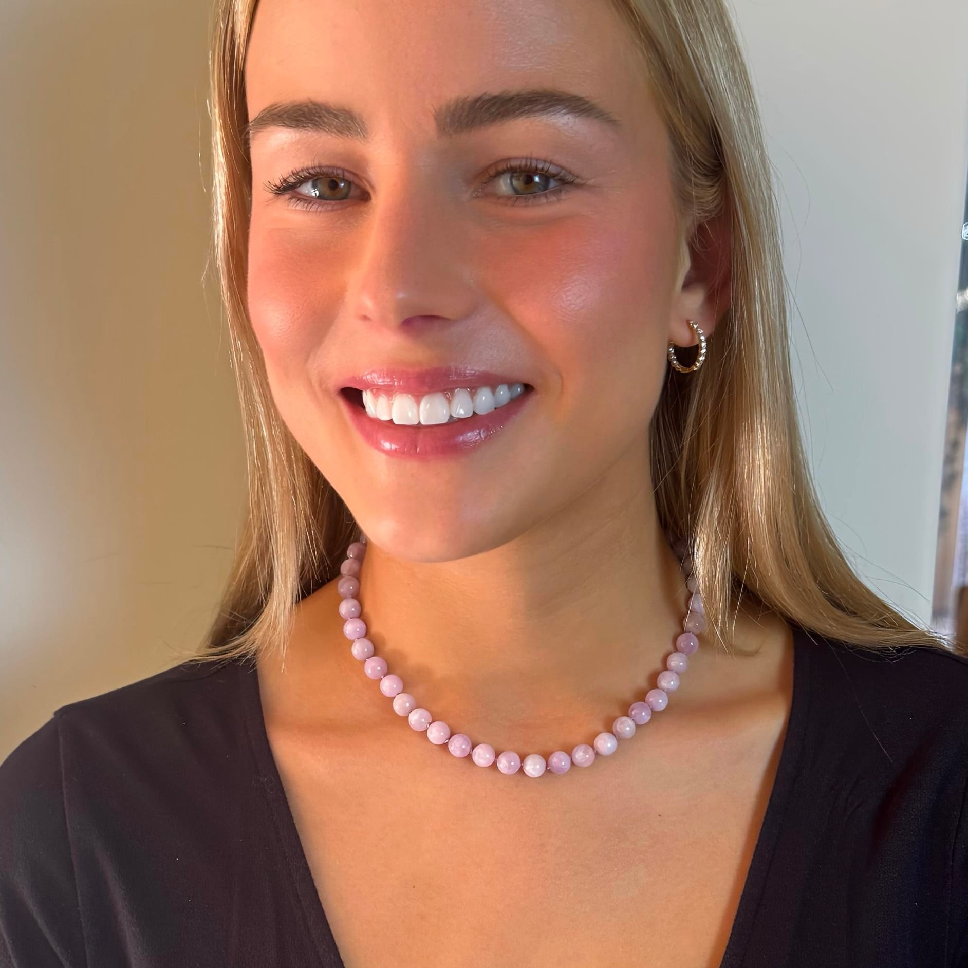 Necklaces Lavender Kunzite Beaded Necklace