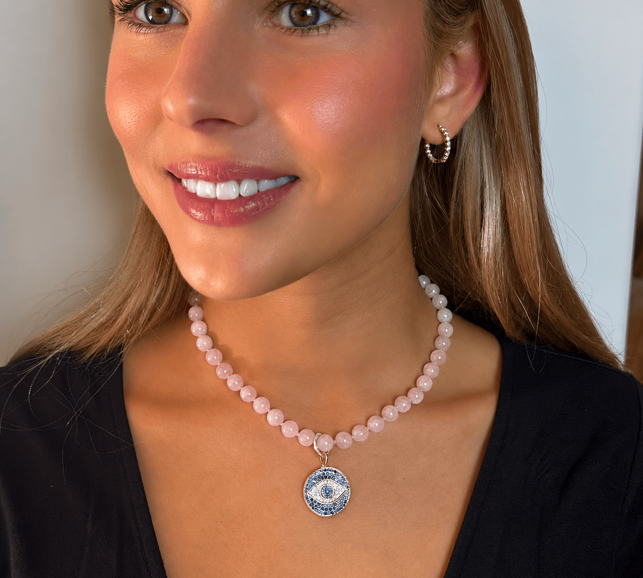Necklaces Lavender Pink Morganite Beaded Necklace