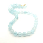 Necklaces Natural Ocean Blue Aquamarine Beaded Necklace