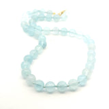 Necklaces Natural Ocean Blue Aquamarine Beaded Necklace