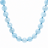 Necklaces Natural Ocean Blue Faceted Aquamarine Beaded Necklace
