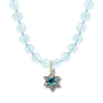 Necklaces Pastel Blue Aquamarine Beaded Necklace