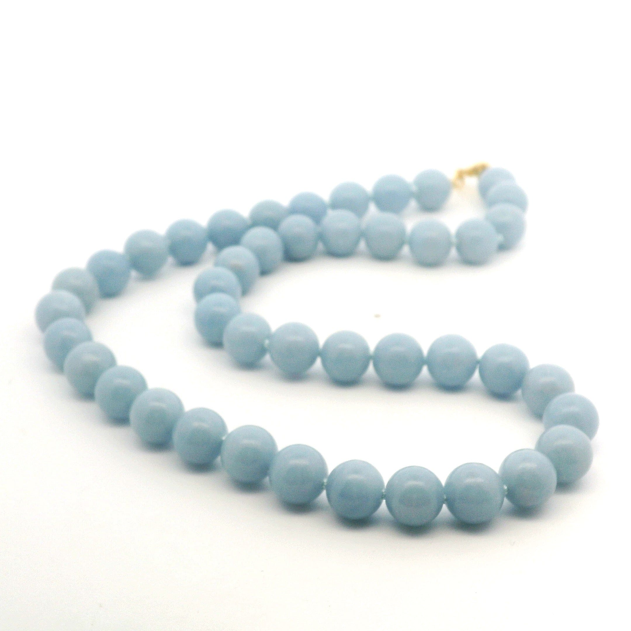 Necklaces Pastel Blue Aquamarine Beaded Necklace