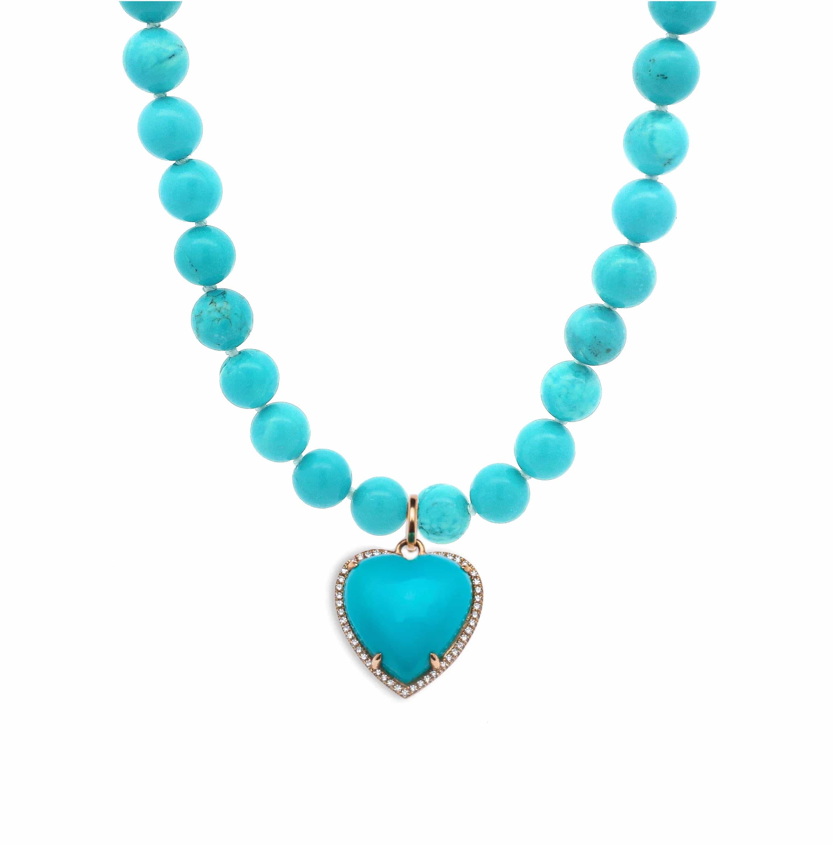Necklaces Raw Polished Turquoise Beaded Necklace