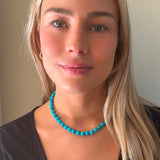 Necklaces Raw Polished Turquoise Beaded Necklace