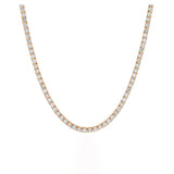 Necklaces Rose Gold / 14K 14K & 18K Gold Round Brilliant Diamond Necklace, Lab Grown, 4 Prong