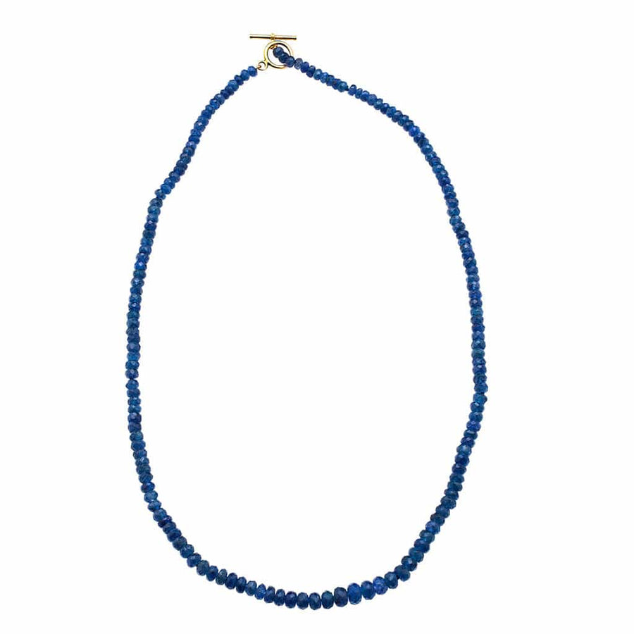 Necklaces Sapphire Beads & 14K w/ Toggle Clasp