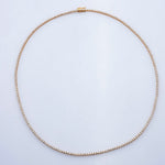 Necklaces Small 14K Gold and Diamond Tennis Necklace 4-Prong Setting