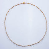 Necklaces Small 14K Gold and Diamond Tennis Necklace 4-Prong Setting