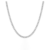 Necklaces White Gold / 14K 14K & 18K Gold Round Brilliant Diamond Necklace, Lab Grown, 4 Prong