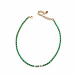 Necklaces Yellow Gold / 14K 14K & 18K Gold East West Emerald & Diamond Necklace