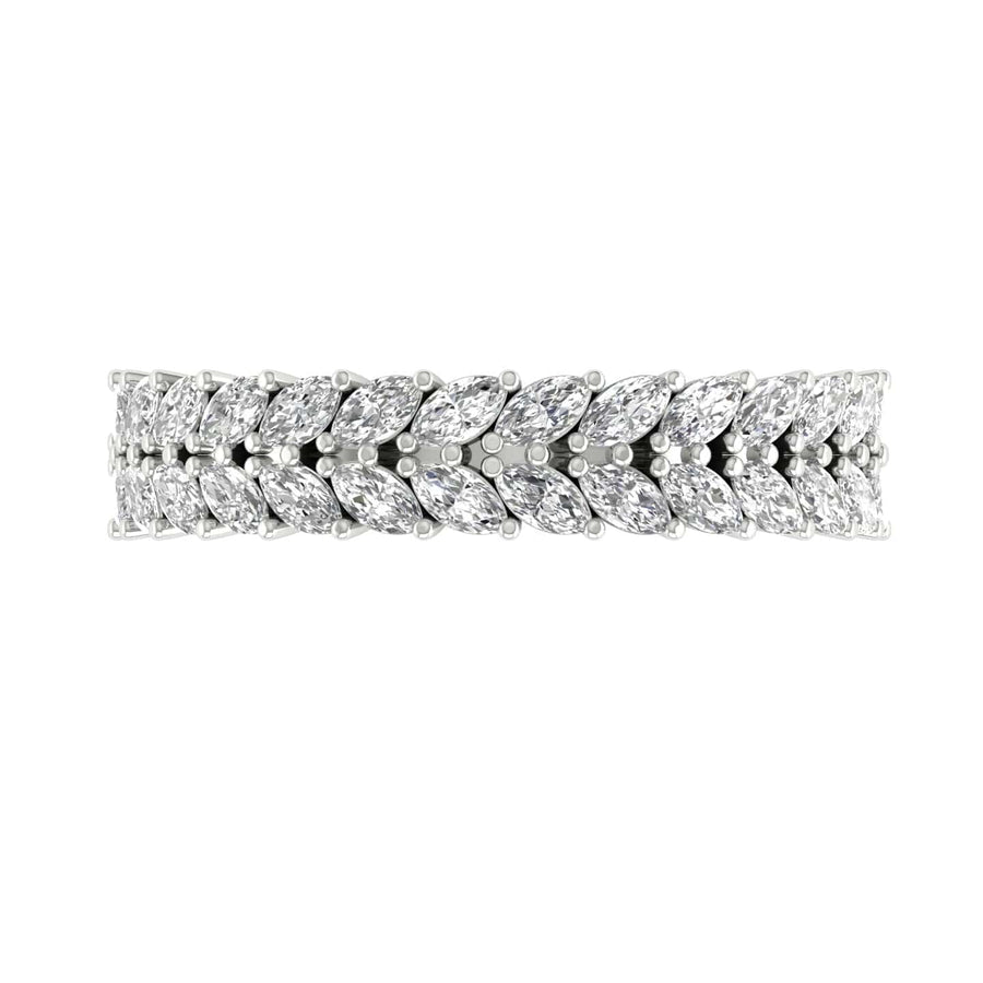 Rings 14K & 18K Gold and Multi-Marquee Diamond Eternity Band Lab Grown