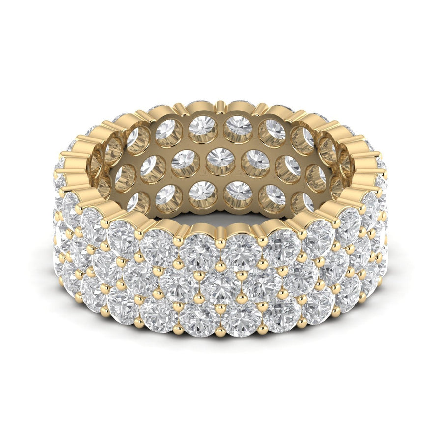 Rings 14K & 18K Gold Band of Diamond Eternity Ring, Lab Grown 8.1 ct