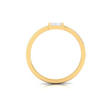 Rings 14K & 18K Gold Band with Single Diamond, Lab Grown