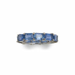 Rings 14K & 18K Gold East West Blue Sapphire Eternity Ring