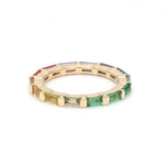 Rings 14K & 18K Gold East West Rainbow Eternity Ring
