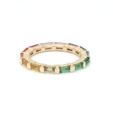 Rings 14K & 18K Gold East West Rainbow Eternity Ring
