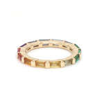 Rings 14K & 18K Gold East West Rainbow Eternity Ring