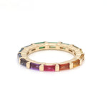 Rings 14K & 18K Gold East West Rainbow Eternity Ring