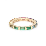 Rings 14K & 18K Gold East West Rainbow Eternity Ring