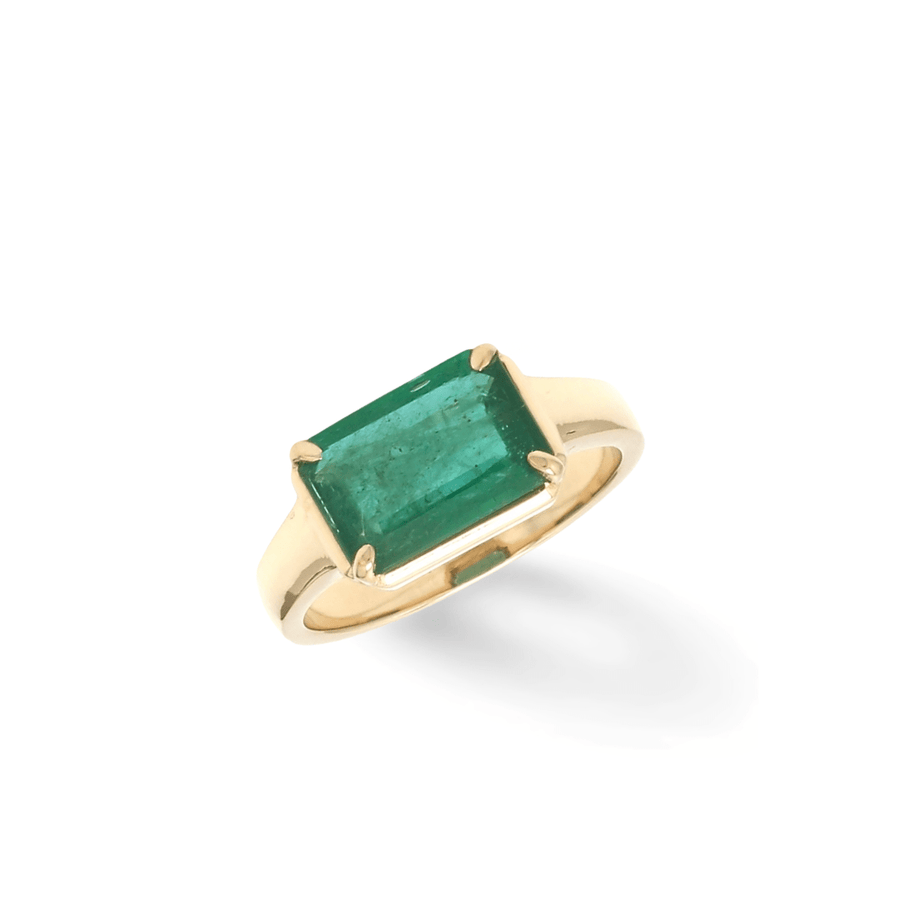 Rings 14K & 18K Gold Emerald East West Ring