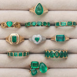 Rings 14K & 18K Gold Emerald East West Ring
