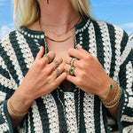 Rings 14K & 18K Gold Emerald Eternity Ring, Bezel Set