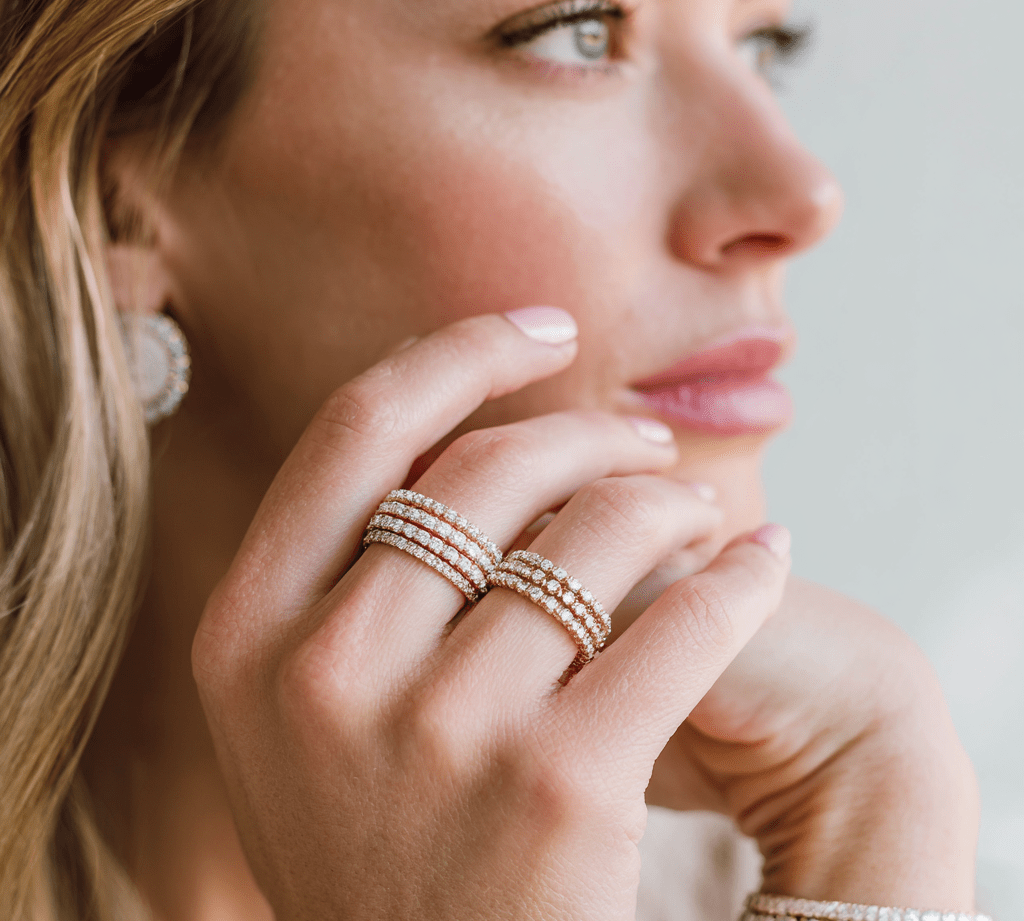 Rings 14K & 18K Gold Mini Round Diamond Eternity Ring, Lab Grown