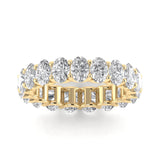 Rings 14K & 18K Gold Oval Diamond Eternity Band