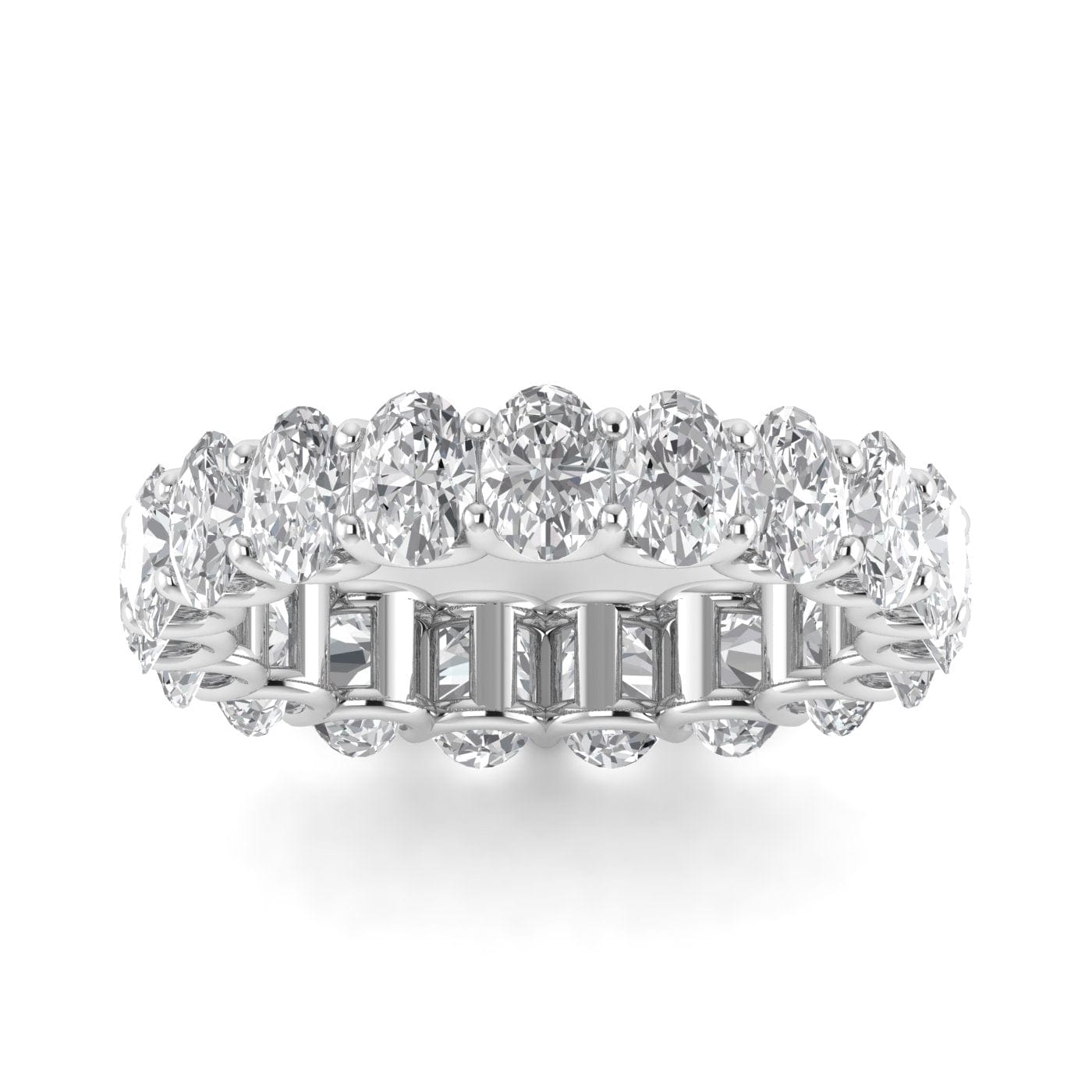 Rings 14K & 18K Gold Oval Diamond Eternity Band
