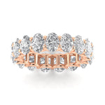 Rings 14K & 18K Gold Oval Diamond Eternity Band