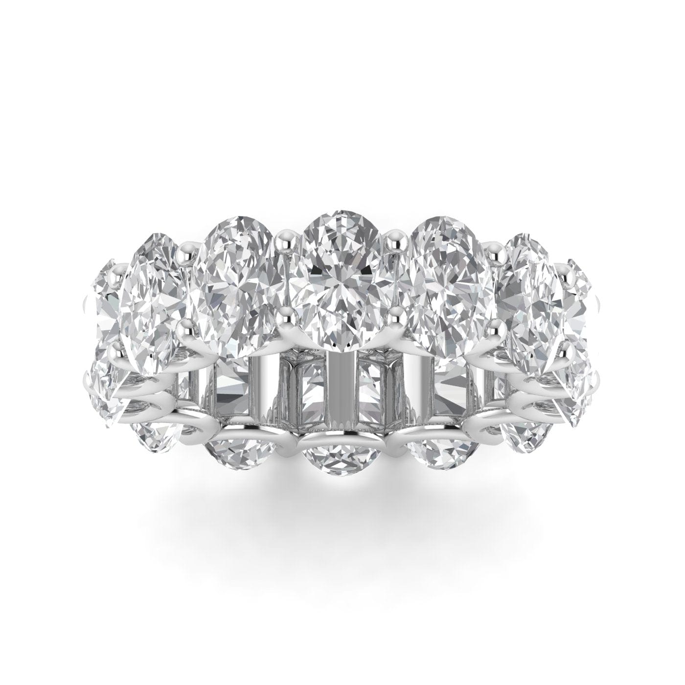 Rings 14K & 18K Gold Oval Diamond Eternity Band