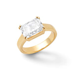 Rings 14K & 18K Gold Radiant Cut East West Diamond Ring