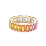 Rings 14K & 18K Gold Rainbow Eternity Ring