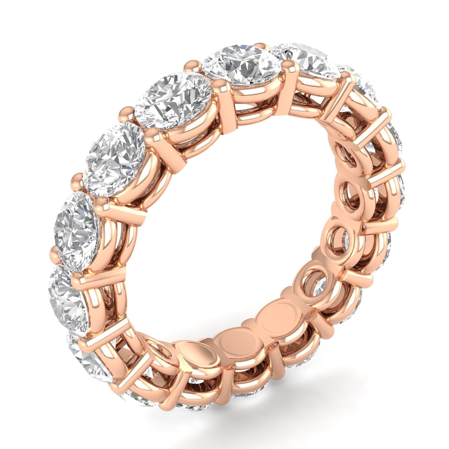 Rings 14K & 18K Gold Round Diamond Eternity Band